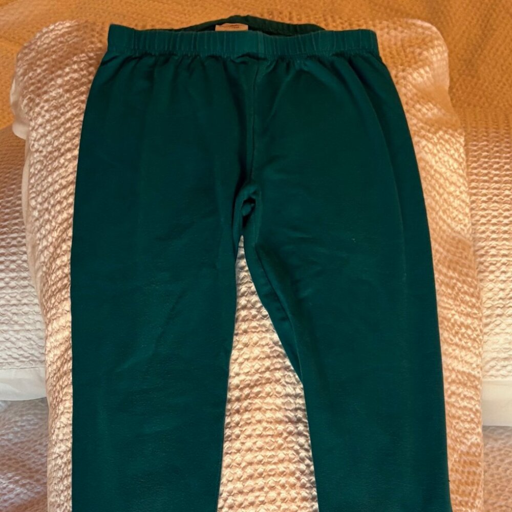 Hanna Andersson Girls Leggings 140 8/10 Teal Green Cotton